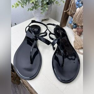 Gianni Bini GB OB-SESSED Black Jelly Sandals Size 8